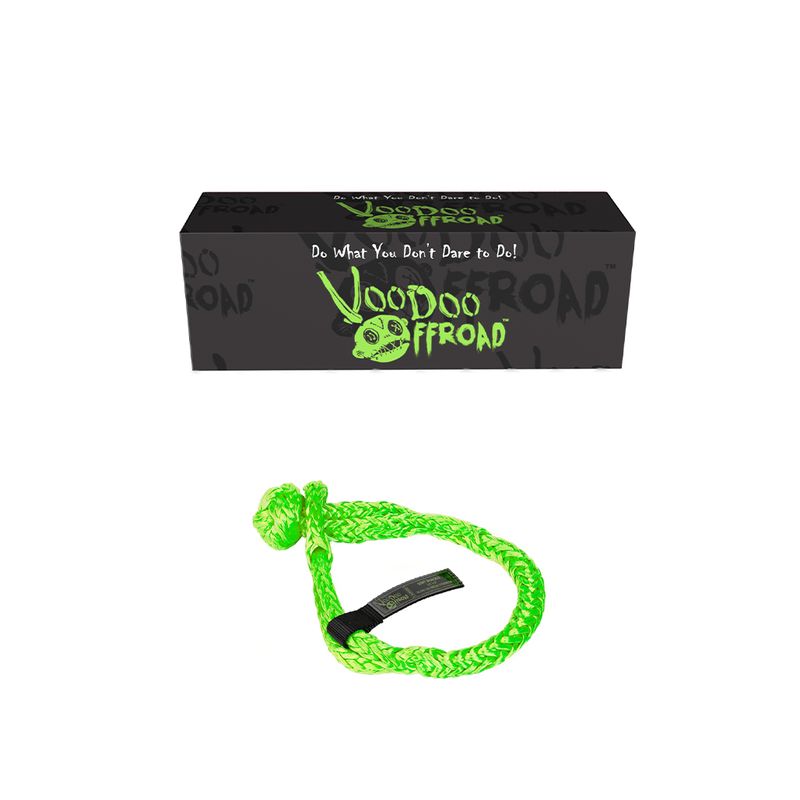 1/2 inch x 8" Green Soft Shackles by VooDoo Offroad 1500001A