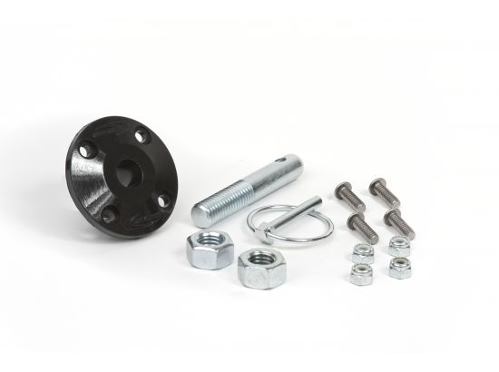 Hood Pin Kit with Polyurethane Isolator Pin, Spring Clip and Related Hardware Black