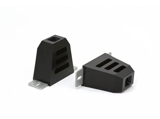 Wide Slotted Bump Stop with Mounting Plate 2.25" Tall x 3" Long x 2" Pair