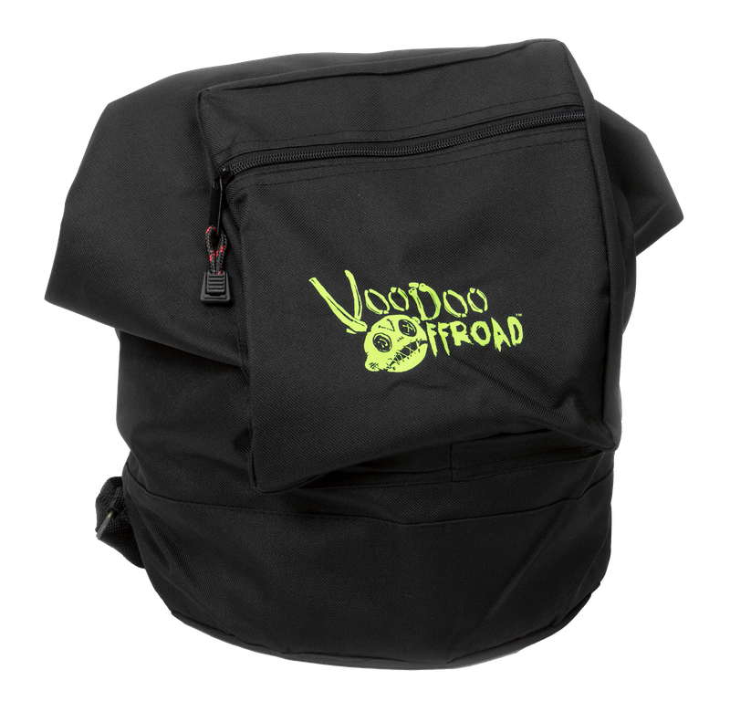 VooDoo Offroad 1300000 Nylon Mesh Front Panel Zipper Recovery Rope Bag - Green