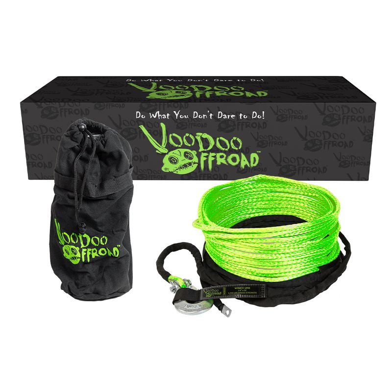 1/4 inch x 50 Foot Green Winch Lines by VooDoo Offroad 1400001A