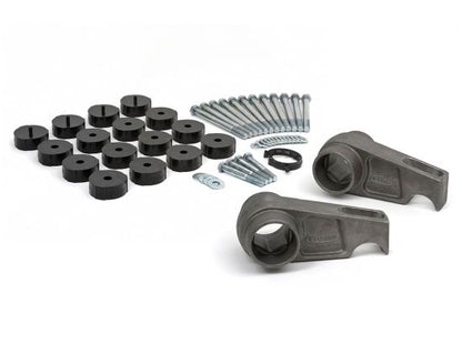 Hummer H3-H3T 1" Front and Rear Coil Spacers, 2" Front Torsion Key with Body Mount Bushings